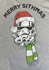 Star Wars “Merry Sithmas” Christmas Storm Trooper Gray Graphic T-Shirt Size XXL