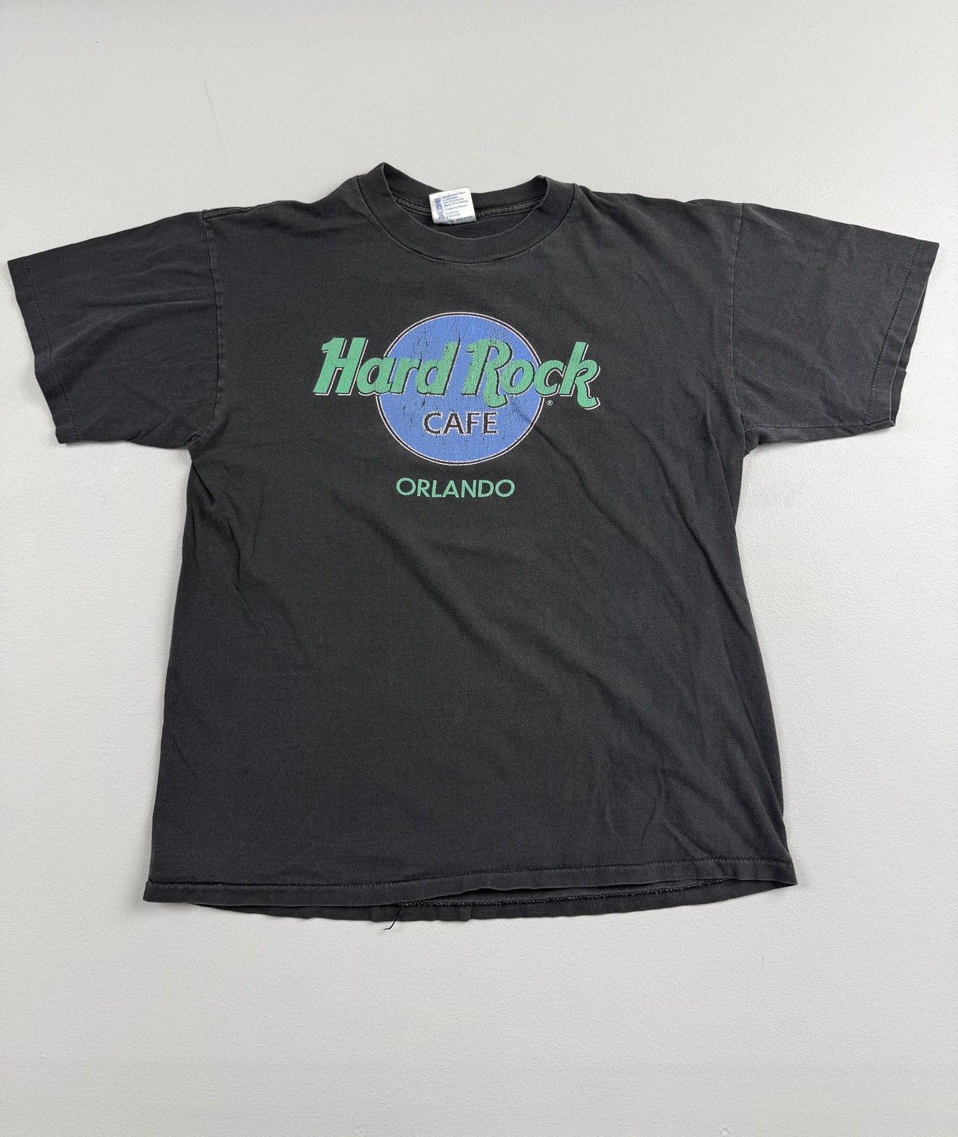 Vintage Hard Rock Cafe Shirt Mens Large Black Orlando Graphic Tee USA Florida gallery
