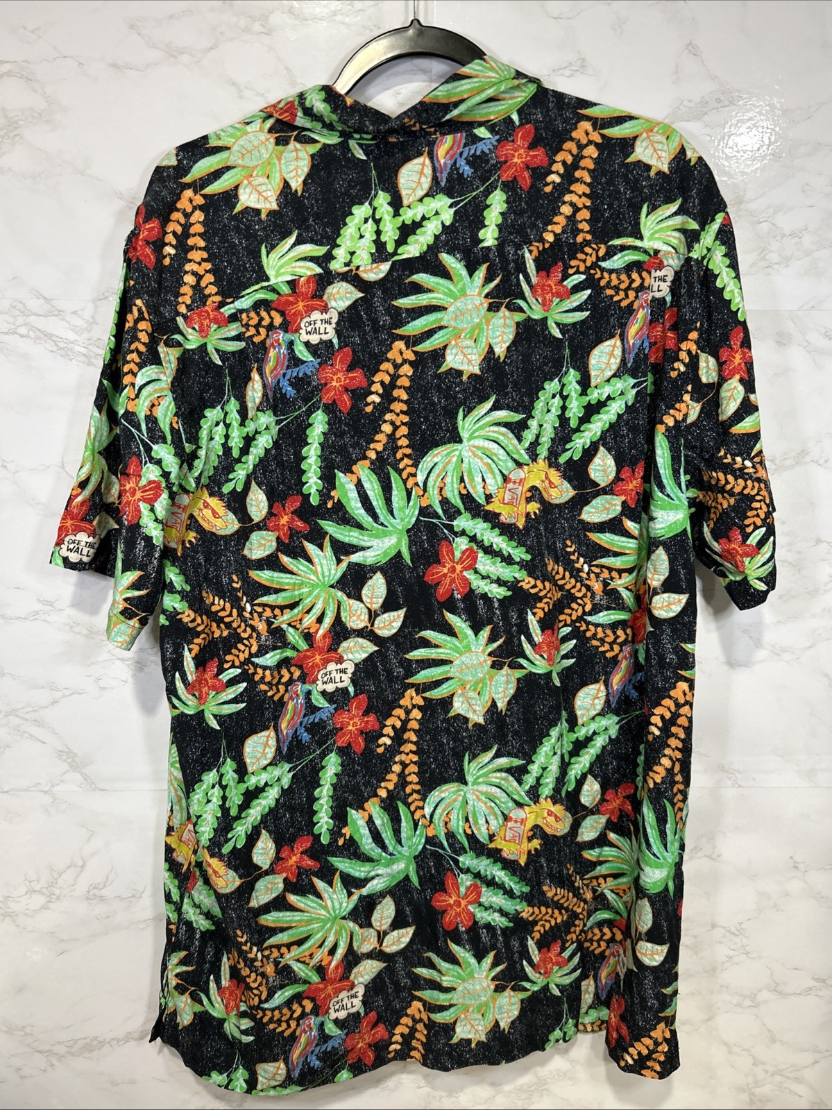 VANS Crayola Floral Tropical Hawaii Men Button Down Shirt VN0A7PNEFS8 Sz Large gallery