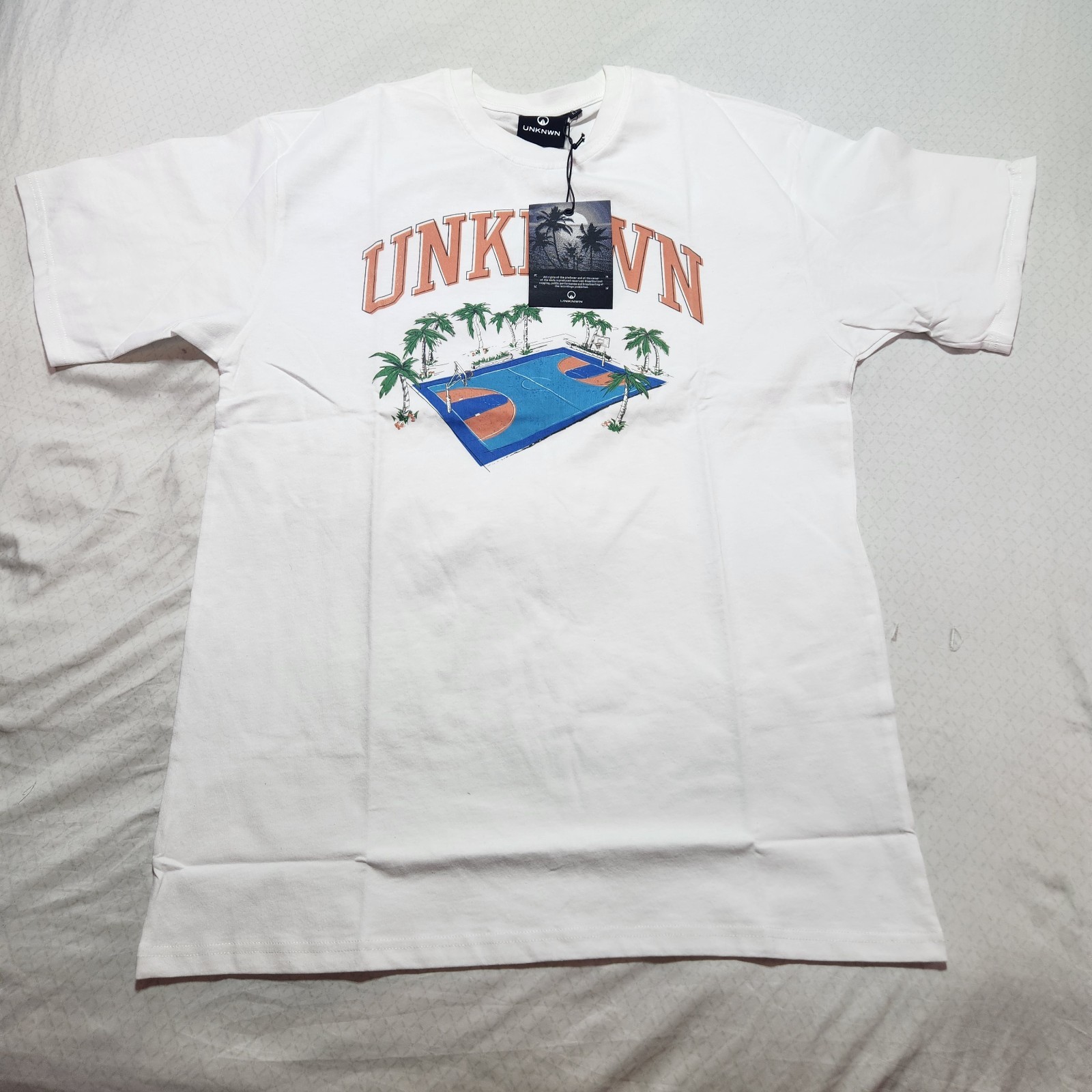 UNKNWN Lebron Miami Basketball Court T-Shirt White Men’s Size M Streetwear NWT gallery