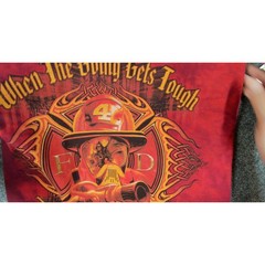 2006 The Mountain Firefighter Grim Reaper Grunge Tie Dye T-Shirt Mens L