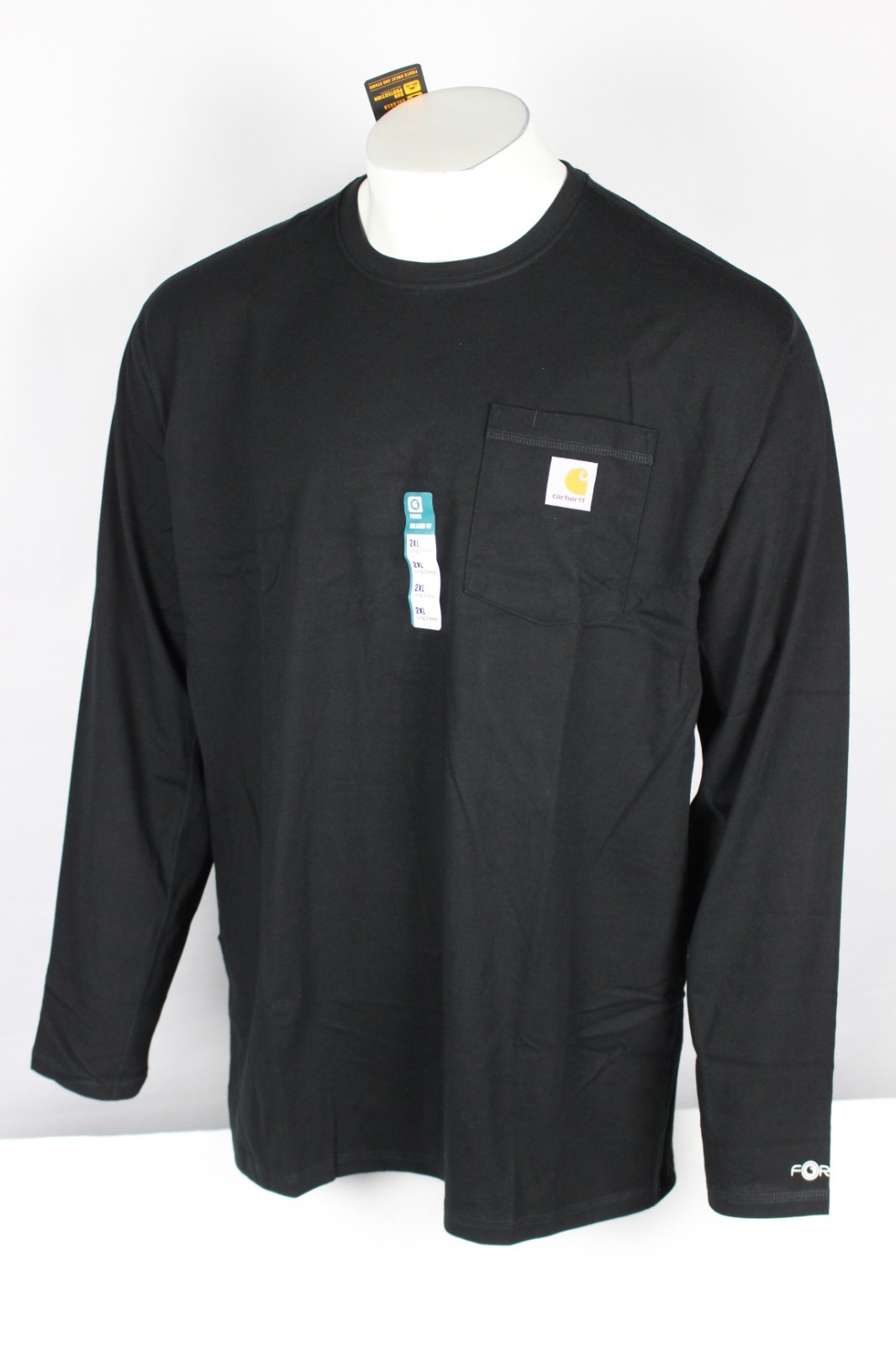 Carhartt Men's Force Relaxed Midweight Long Sleeve Pocket T Shirt 2XL Black gallery