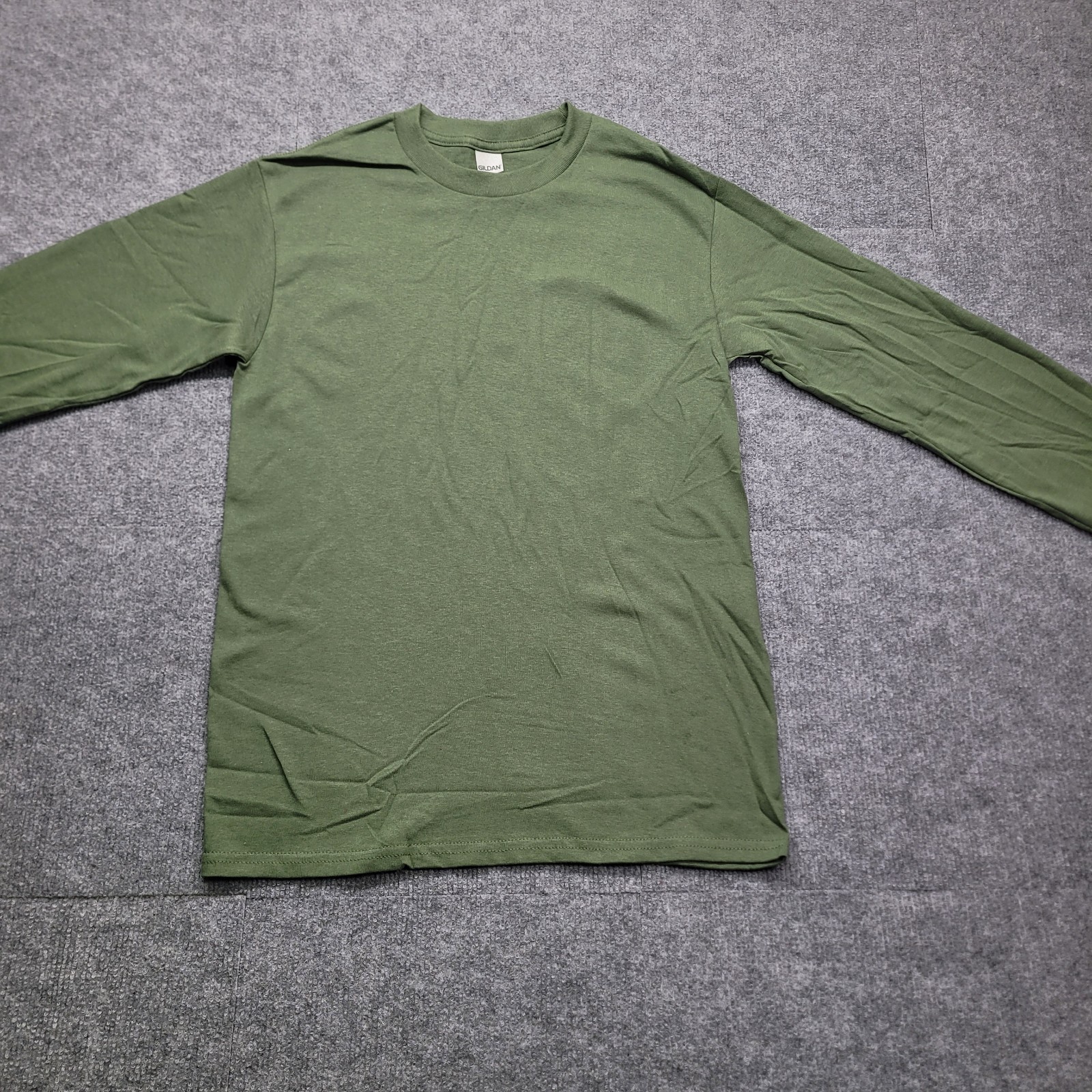 Gildan G540 Men’s Heavy Cotton Preshrunk Long Sleeve Shirt Green Size Small gallery