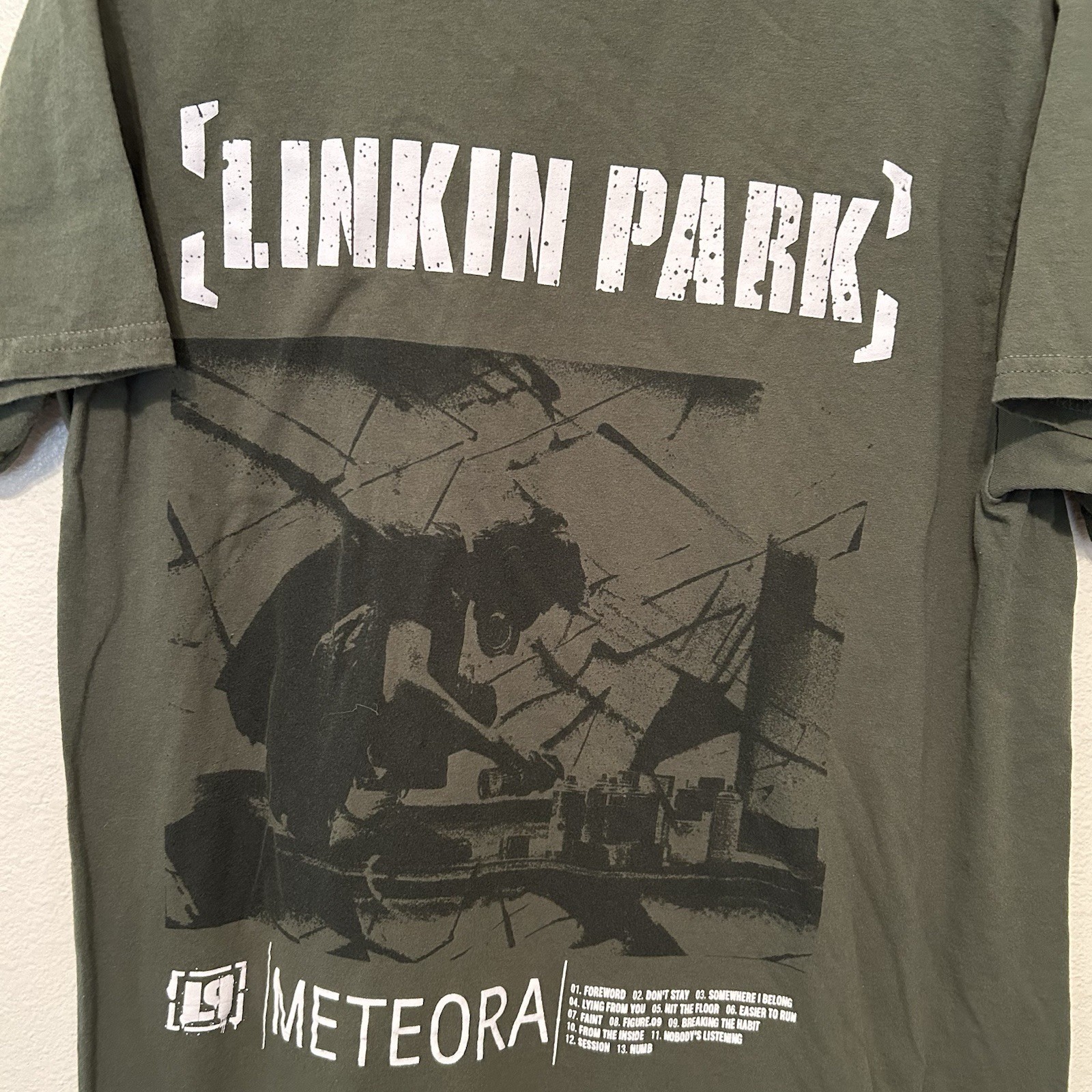 Linkin Park Meteora Shirt XL Spray Paint Rock Music Green BG31 gallery