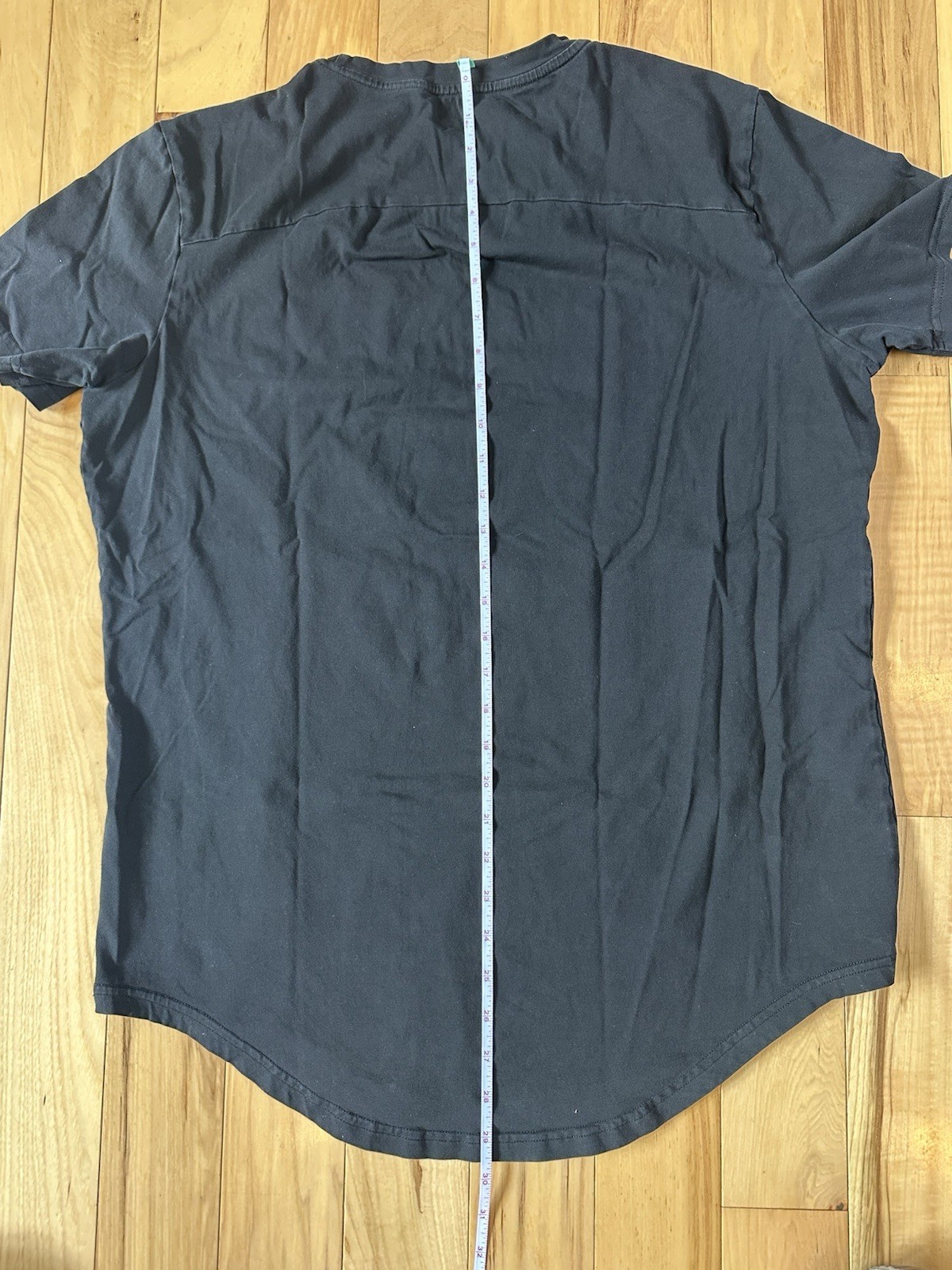 Men's YoungLA 402 Curved Hem Black T-Shirt Men’s Large Stretch Gym Pump gallery