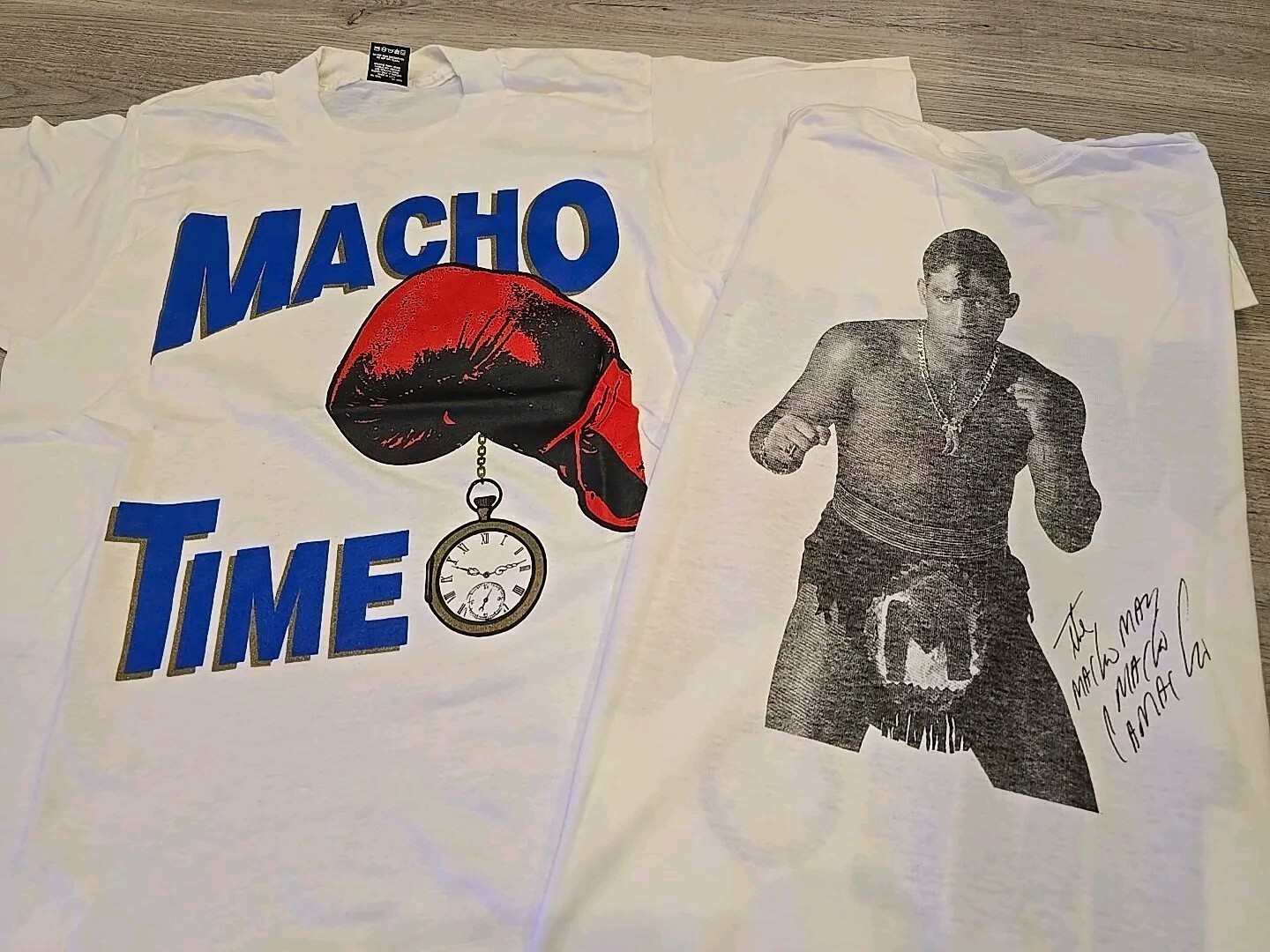 Macho Time Camacho 90s T-Shirt Photo Signed Deadstock Vintage Single Stitch XL