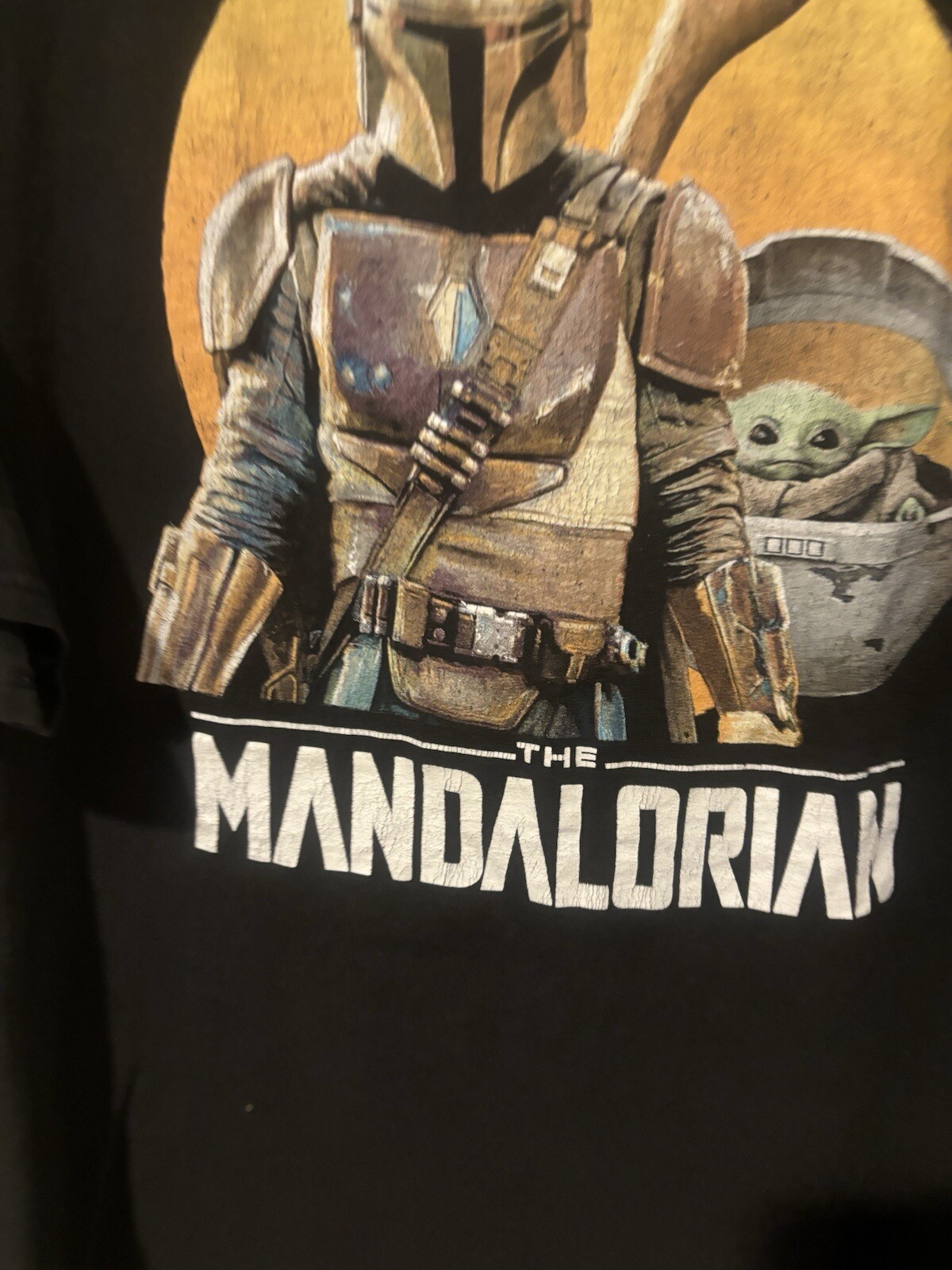 Star Wars The Mandalorian Baby Yoda Men’s Short Sleeve T-Shirt Black- Size 2XL gallery