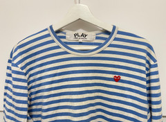 COMME des GARCONS PLAY Mariner Striped LS Tee Shirt Mens L (Fits Medium) Japan