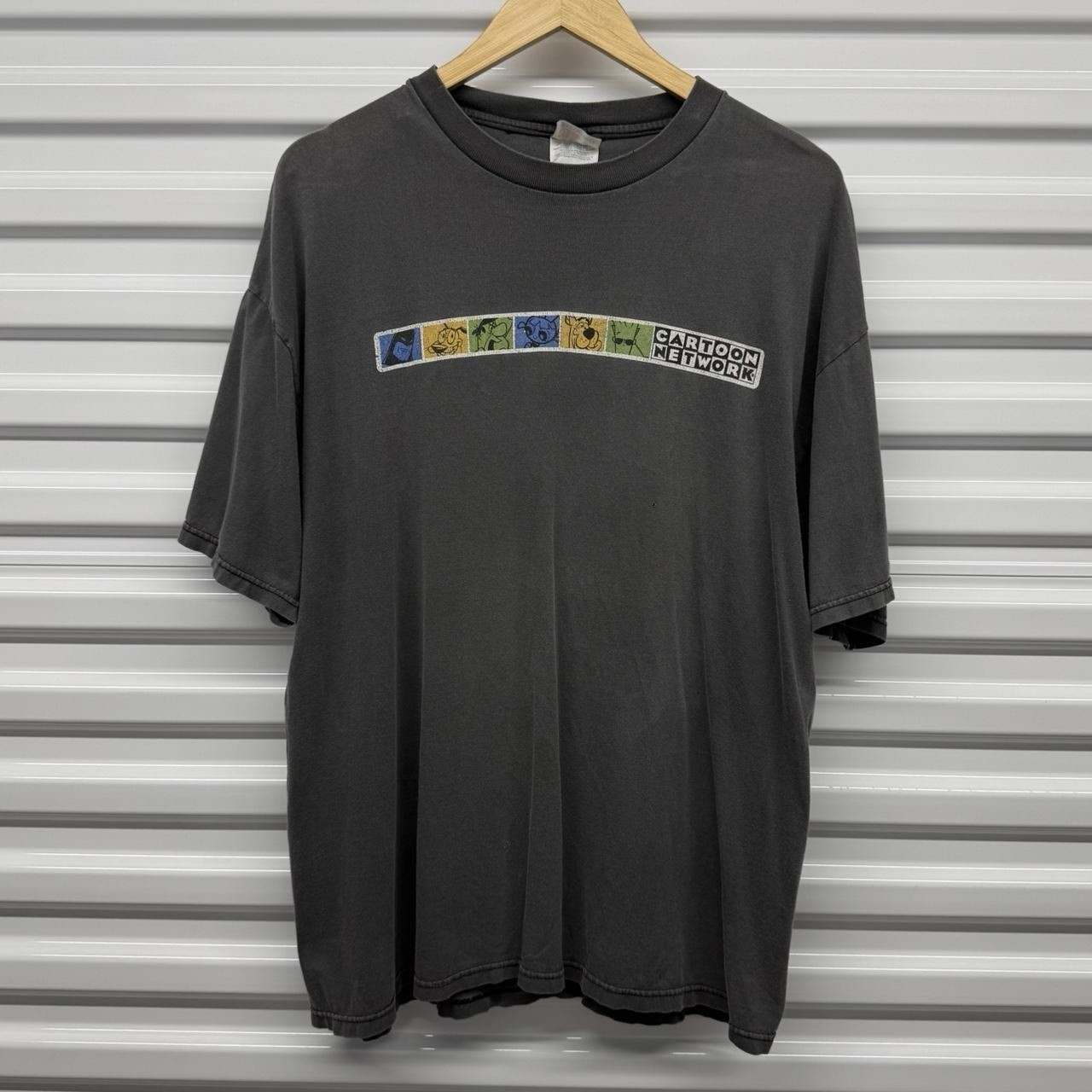Vintage 90’s Cartoon Network Box Logo Faded Promo T-Shirt Size XL gallery