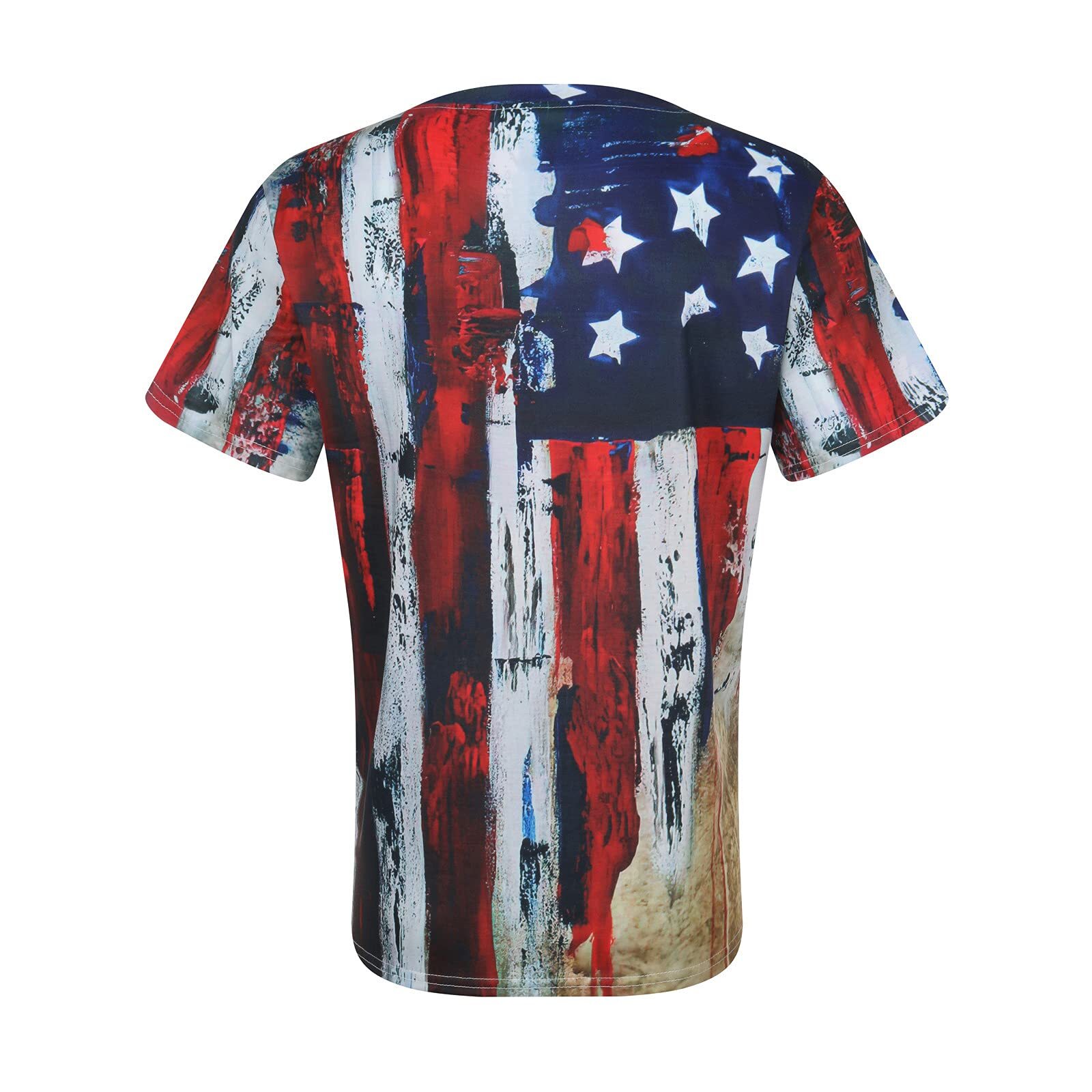 ON SALE!! USA Distressed Flag Casual Fashion Slim Fit T-shirts American Tee gallery