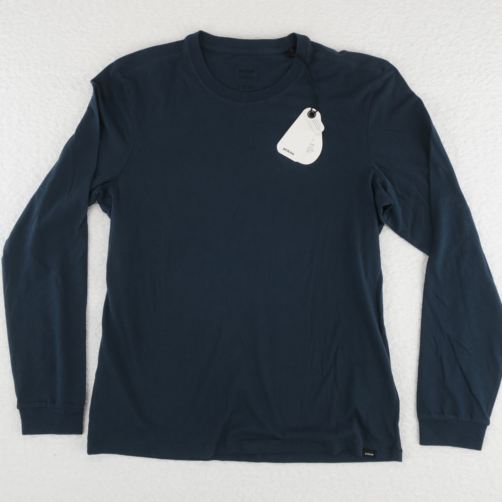prAna Organic Cotton Everyday Long Sleeve Tee T Shirt Mens Small Dark Blue $49