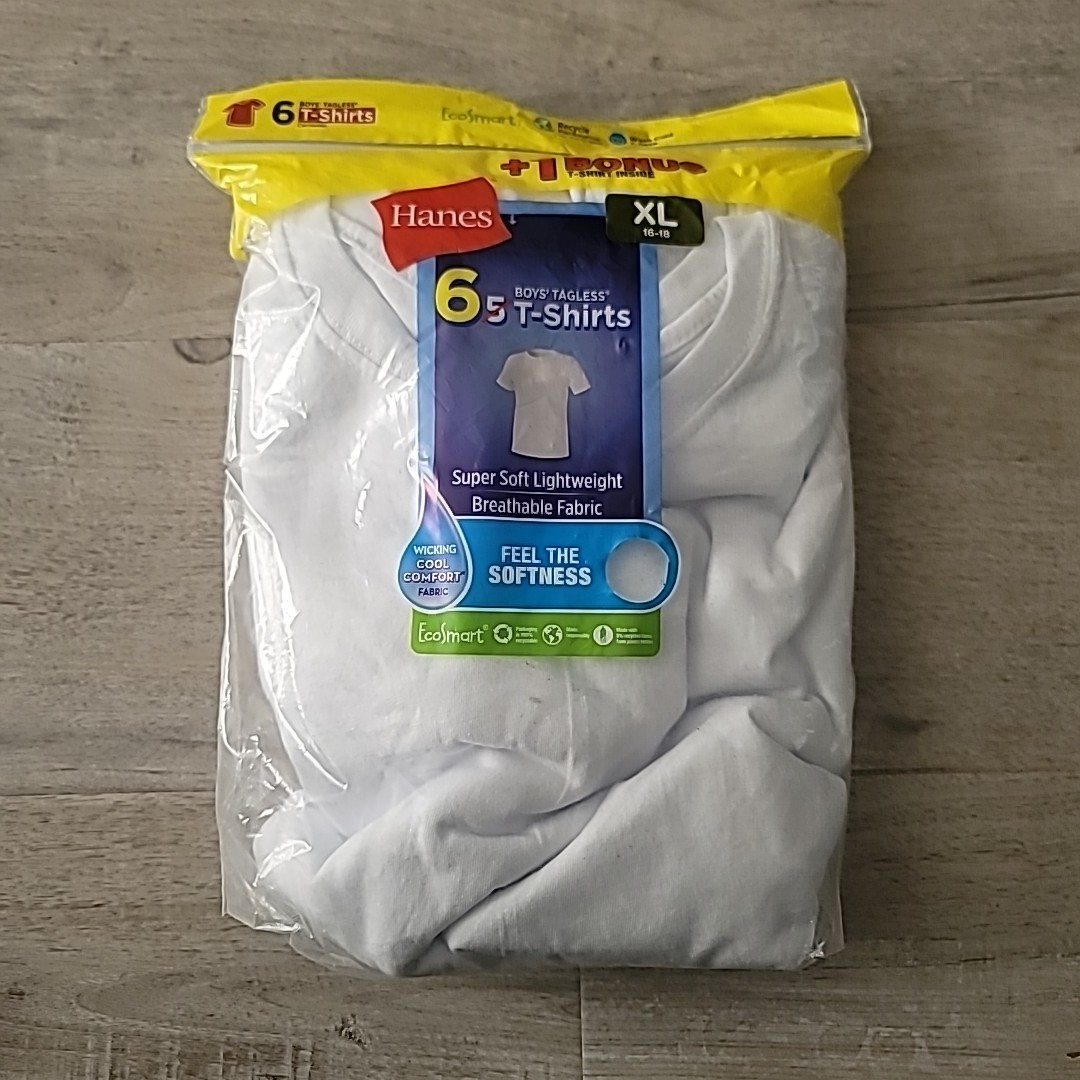 Hanes Men’s 50/50 EcoSmart® Crew Neck Tee Shirt Assorted X-Large T-Shirt 5170