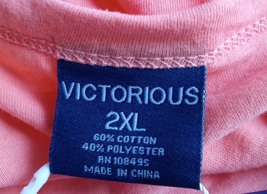 Victorious Men's Hipster Fathers Day Gift Curved Hem T-Shirt XL Coral gallery
