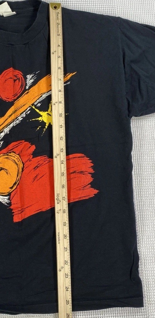 Vintage Abstract Art Graphic T-Shirt Black Single Stitch USA One Size Fits All gallery