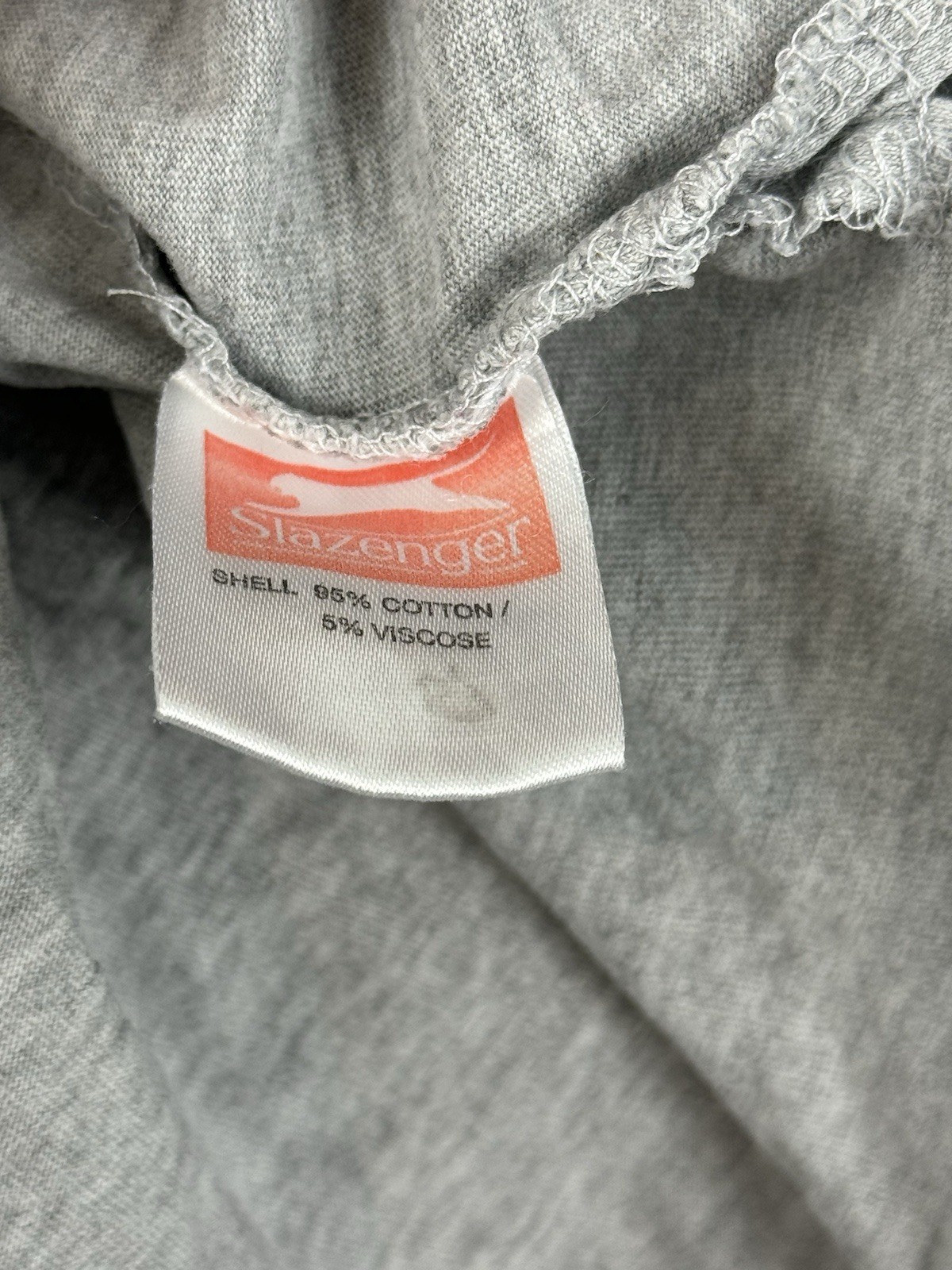 Mens SLAZENGER T Shirt Top Heather Gray Cotton Jersey V Neck Tee Size Medium gallery