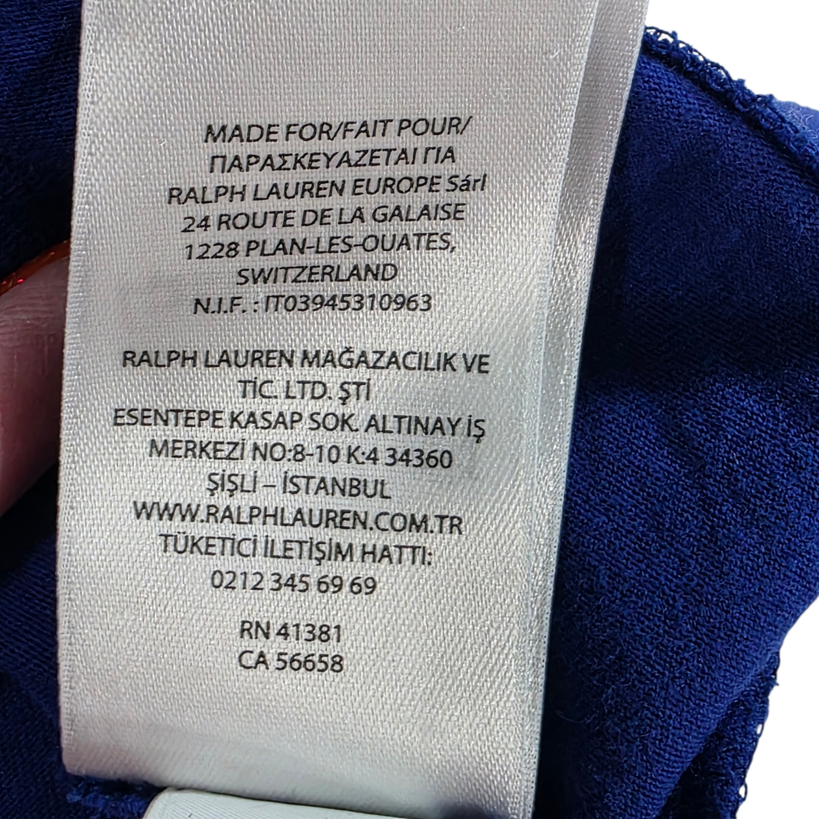 Polo Ralph Lauren T-Shirt Mens Large Blue Custom Slim Fit Crew Neck Long Sleeve gallery