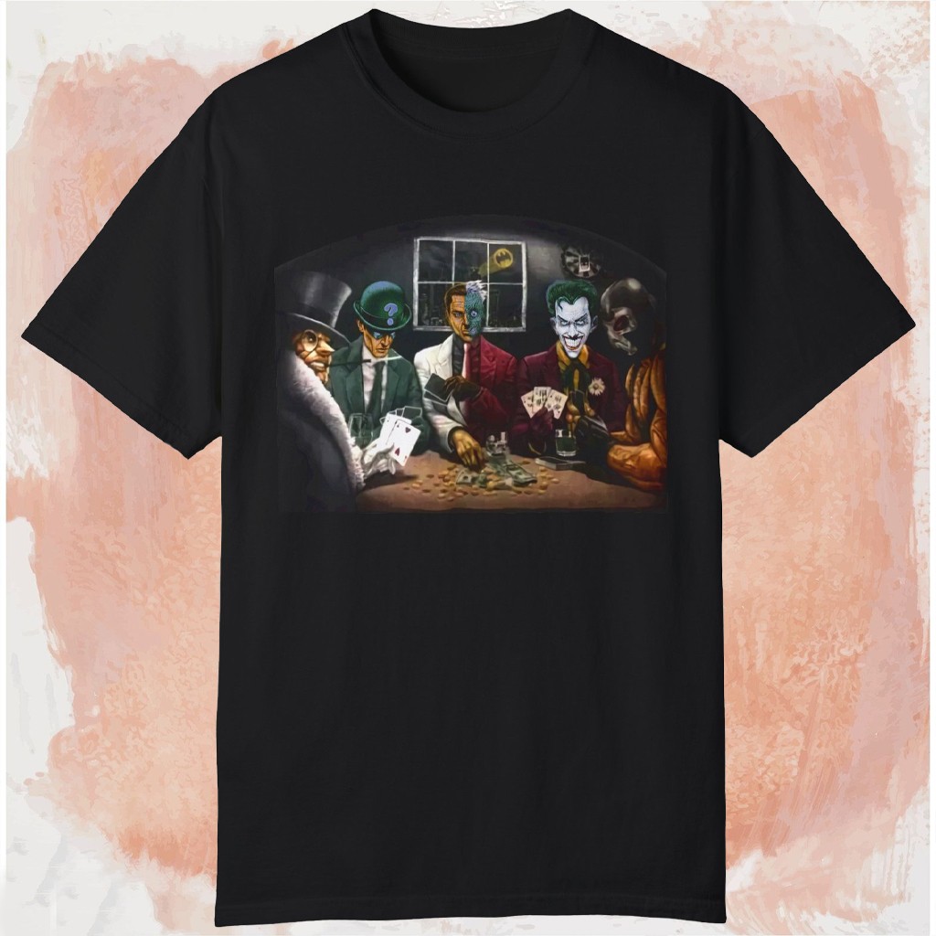 DC Comics Batman Villains Poker Unisex Black T-shirt