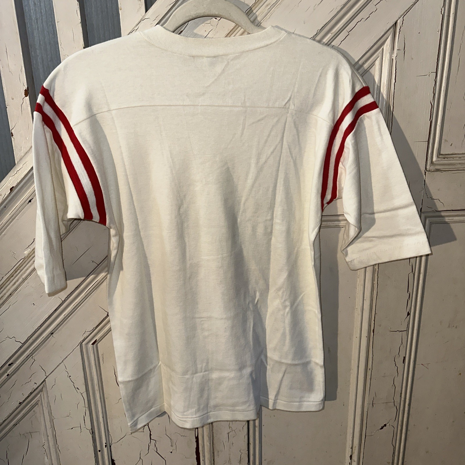 Vintage 70s 80s Artex Snoopy Queens College Raglan T-shirt Cheers Size Small gallery