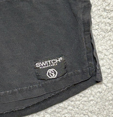 Switch Remarkable Razor Cut Skippered Shirt Mens XL Black With Gold Splatter