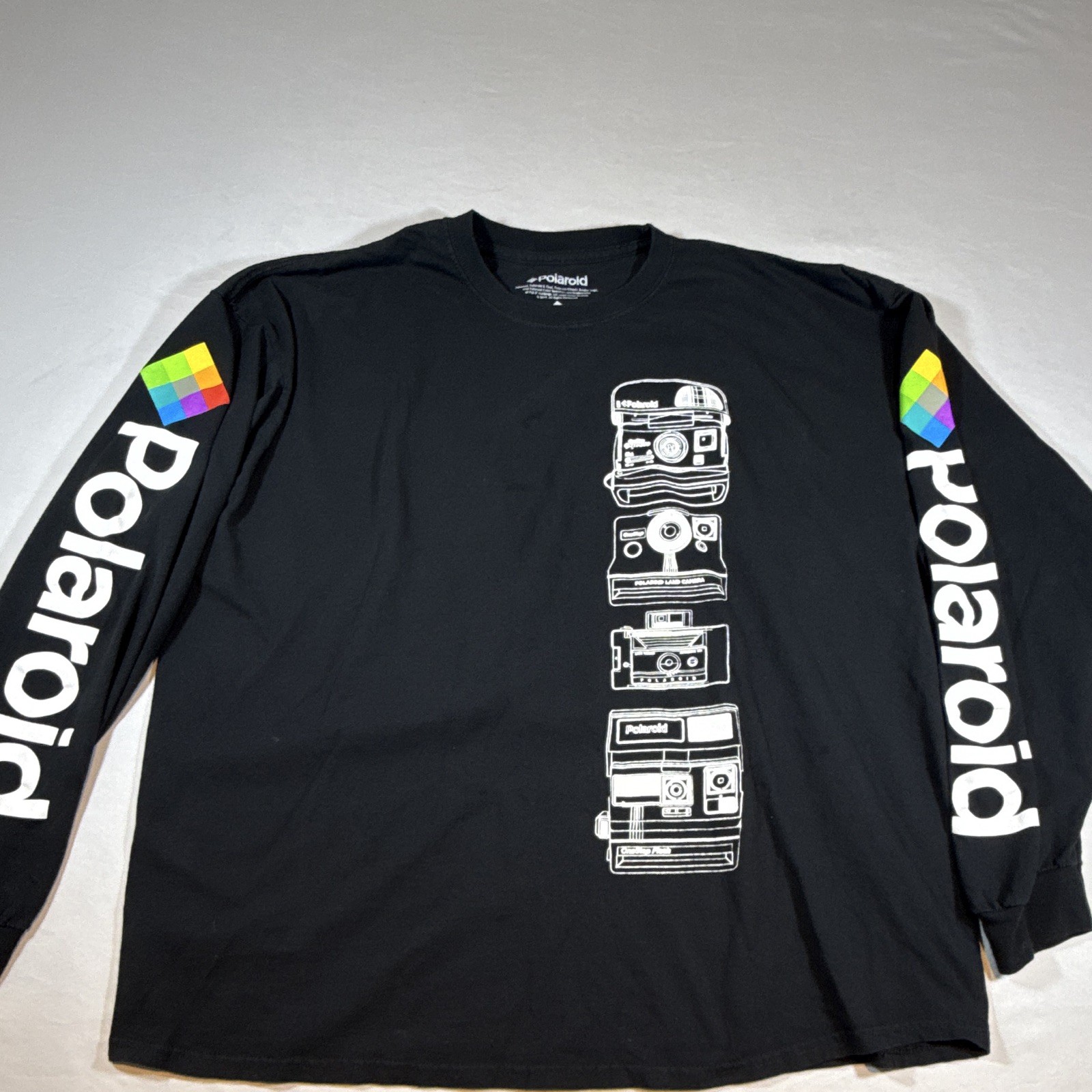 Polaroid OneStep Express Black Graphic Logo Long Sleeve Crew Neck T-Shirt XL gallery