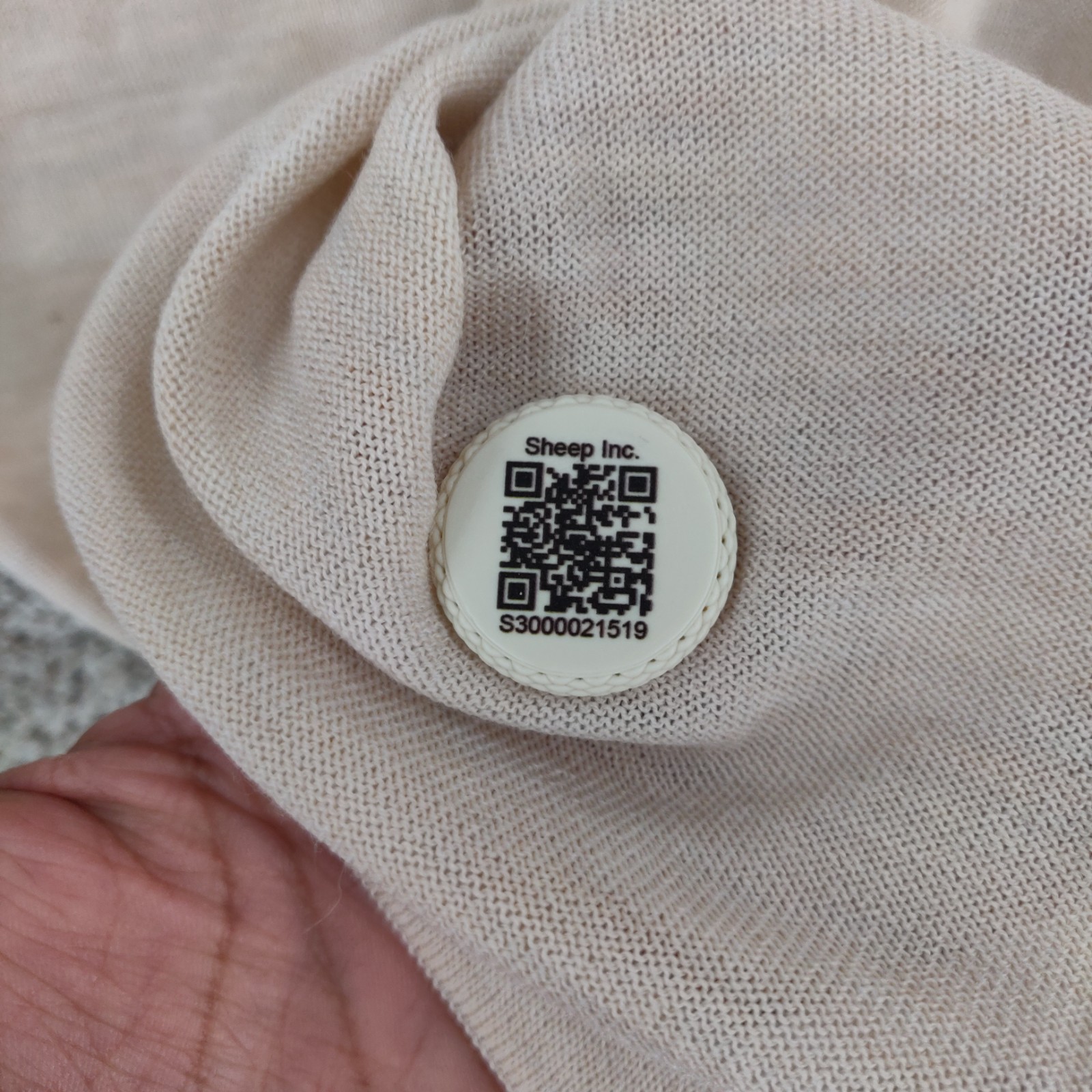 Sheep Inc Ultra-Fine Merino Wool Knit T-Shirt Mens Large Beige Short Sleeve gallery