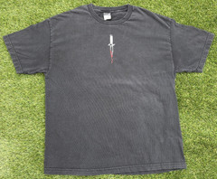 Vintage RARE Krew Skateboarding Dagger Streetwear Mens Black Graphic Tee Size XL