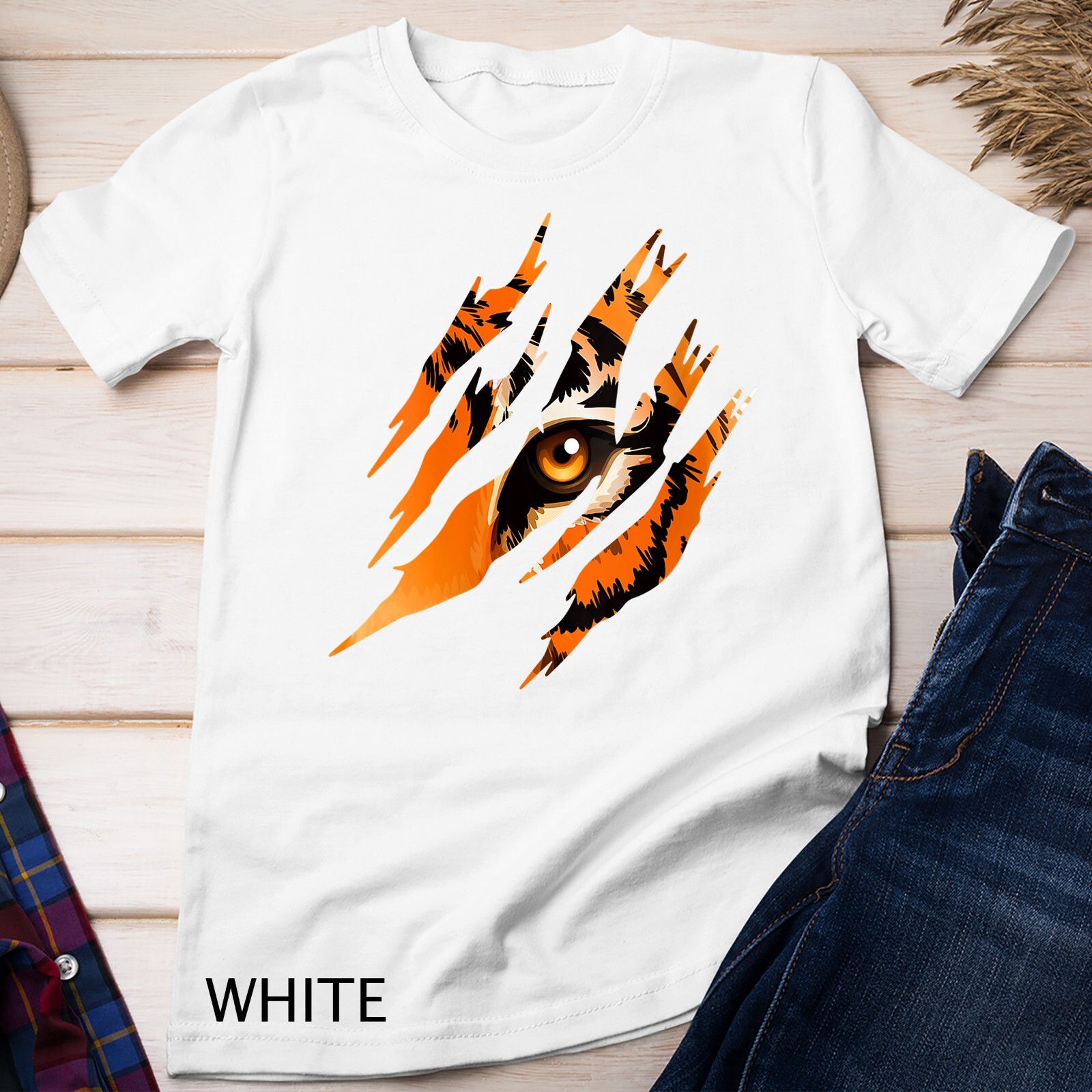Womens Tiger Eye Safari Zoo Wildlife Animal Zookeeper Costume Unisex T-shirt