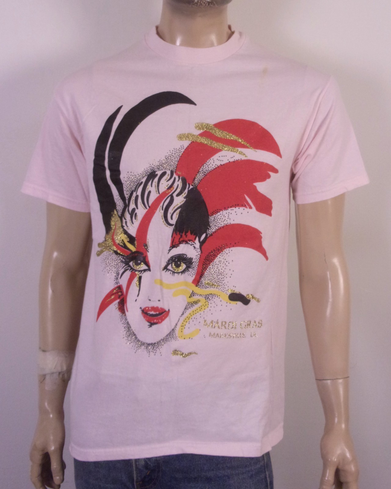 vintage 80s 90s Diamond Dust Mardi Gras T-Shirt Marksville LA USA sz M gallery