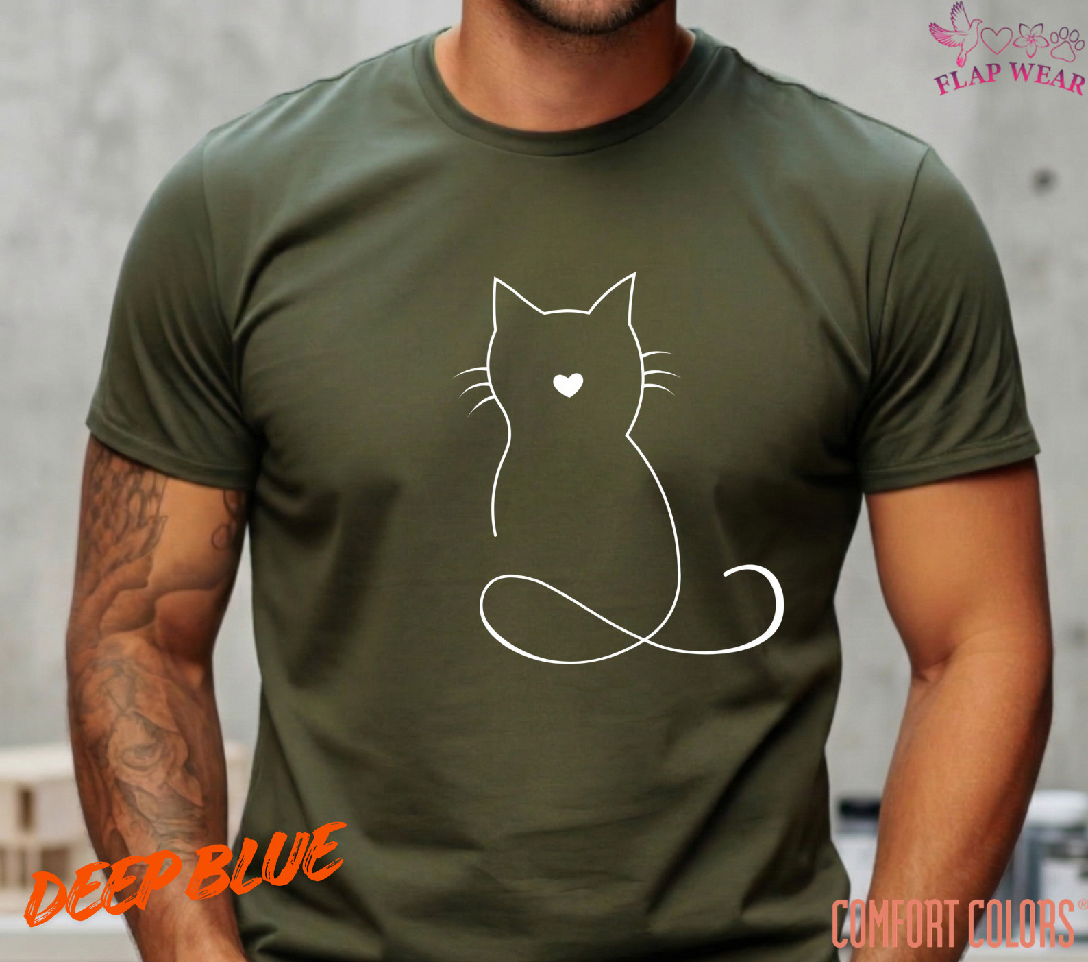Unisex Minimalist Cat Heart T SHIRT,T shirt women,T shirt men,T shirt vintage gallery