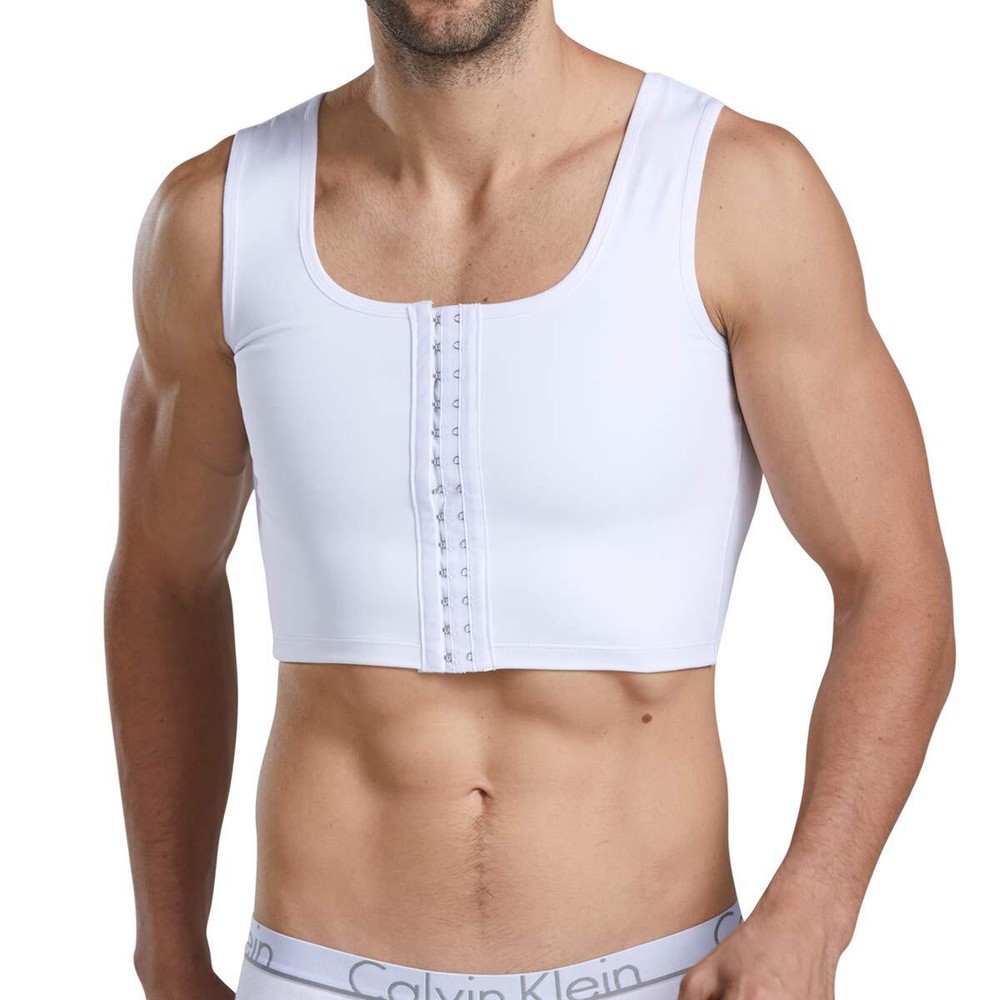Fajas para Hombres Slimming Body Shaper Corset Compression Shirts Hide Gyneco…