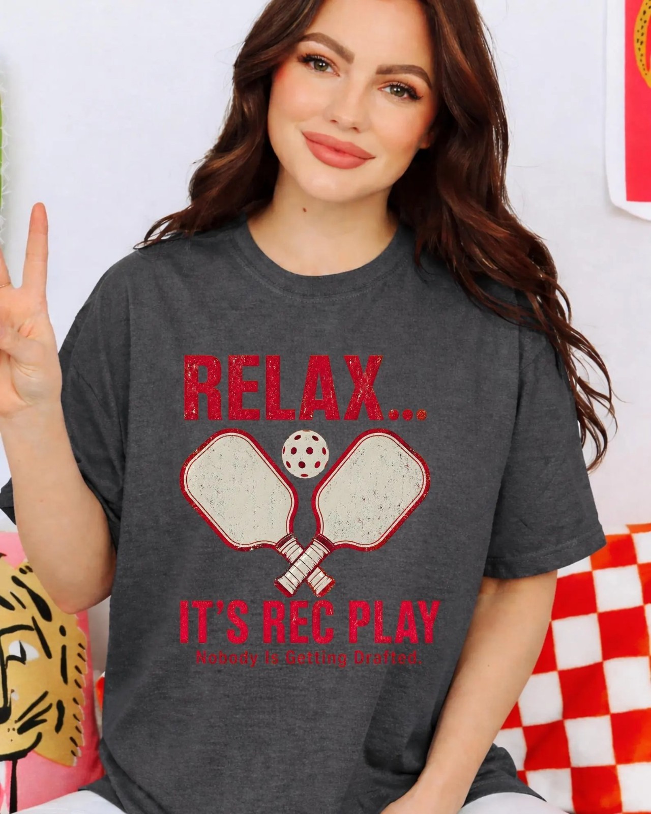 Relax It's Rec Play Pickleball Funny Pickleball Gift, Vintage Pickleball T-Shirt gallery