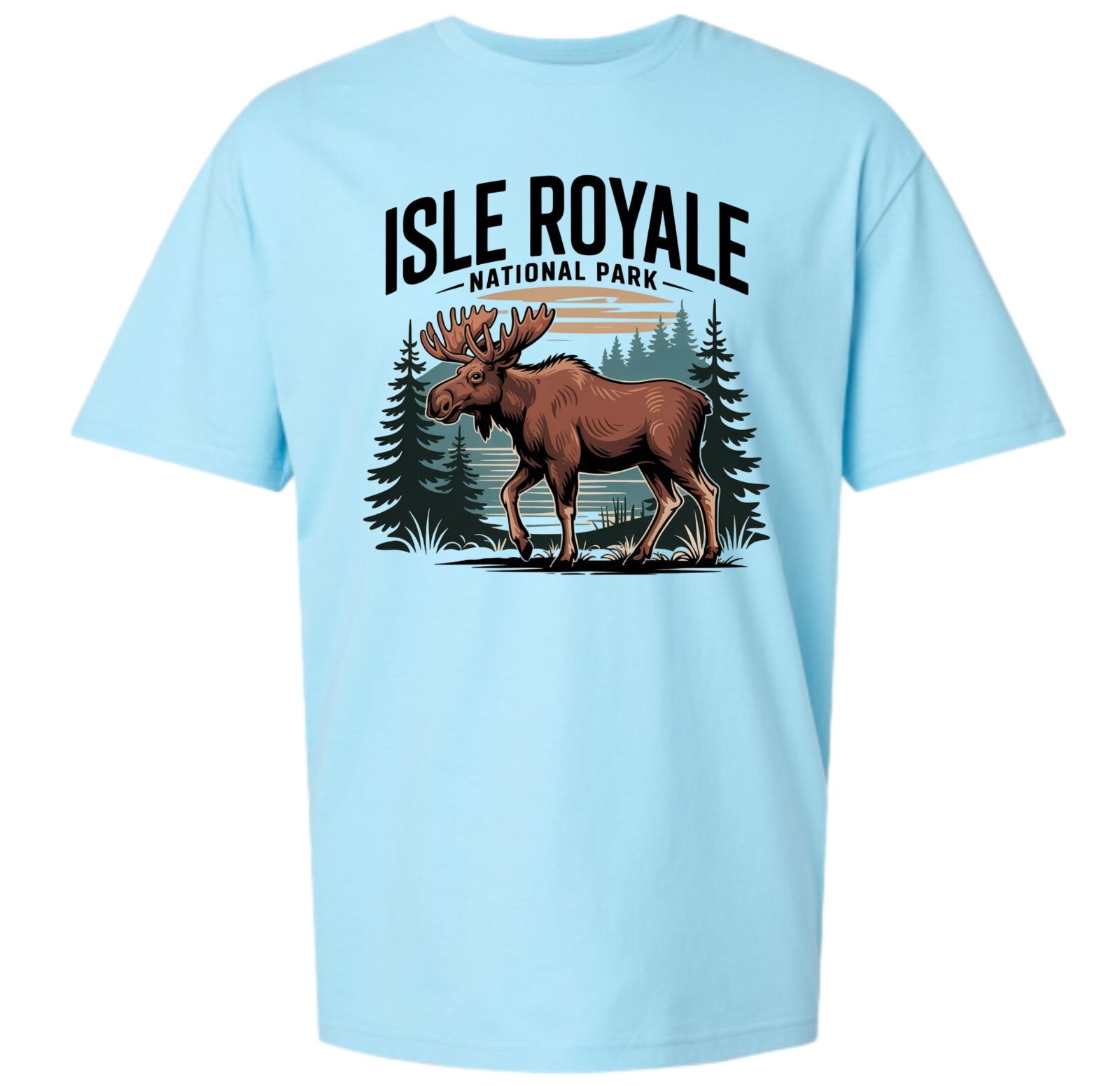 Isle Royale National Park T-Shirt Moose Nature Hiking Outdoors gallery