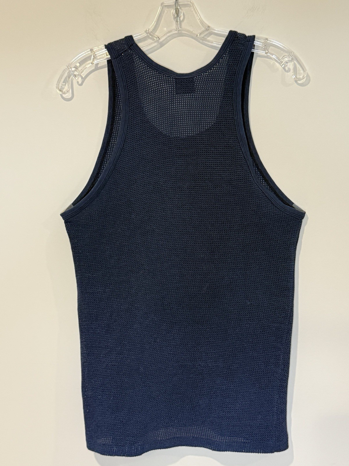 Vintage 70s 80s Trax Activewear Mesh Sheer Blue Tank Top Sz XL Men’s Retro USA gallery