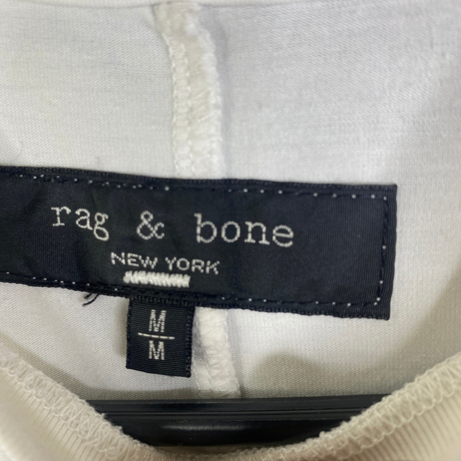 Rag & Bone Mens White Bamboo Blend Short Sleeve Crew Neck T-Shirt Size M gallery