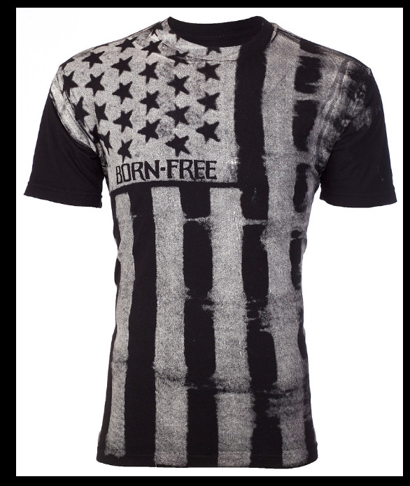 ARCHAIC by AFFLICTION American Flag UPRISING NOW Short Sleeve Slim Fit T-shirt gallery