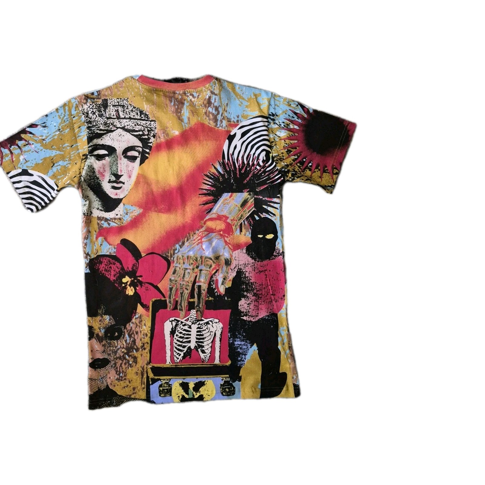 Rebel Men's Multicolor Graphic Print Logo Crew Neck Short Sleeve T-Shirt Size S gallery