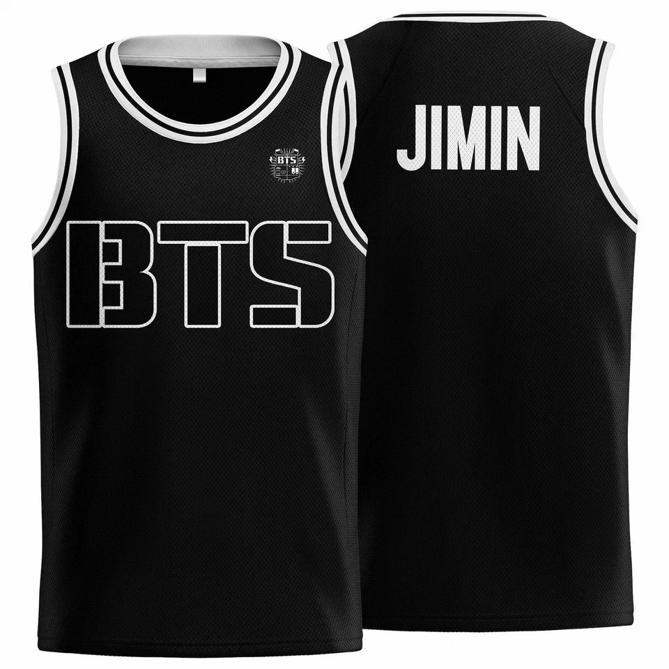 Special BTS Men and Women Black Basketball S-5XL Jersey TT1183 gallery