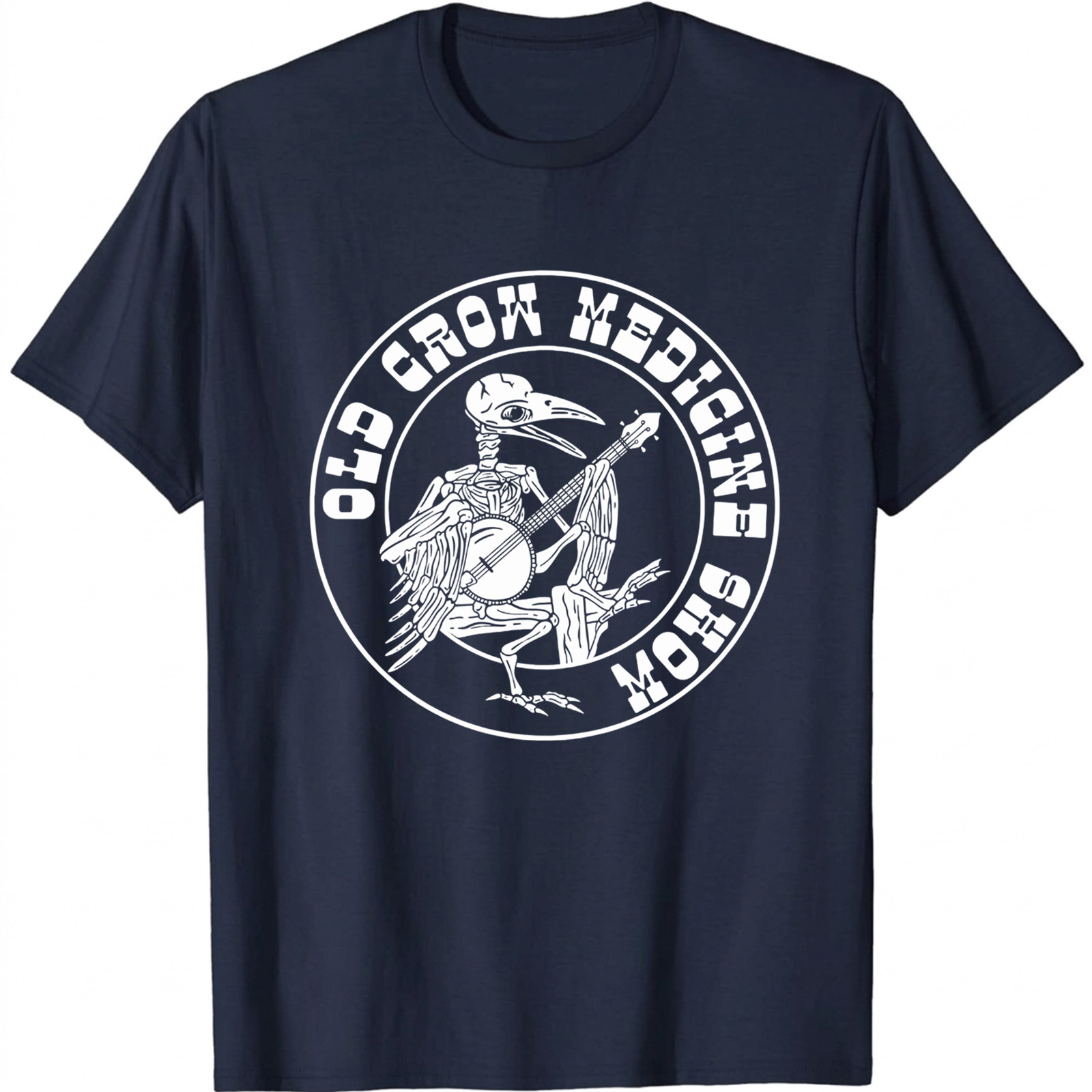 Old Crow Medicine Show T-Shirt Funny Banjo Crow Skeleton Graphic Tee Music Gift gallery