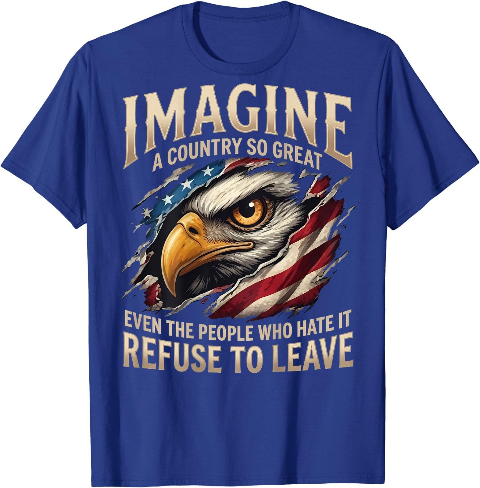 (ON Back) Retro Imagine A Country So Great Even The People T-Shirt gallery