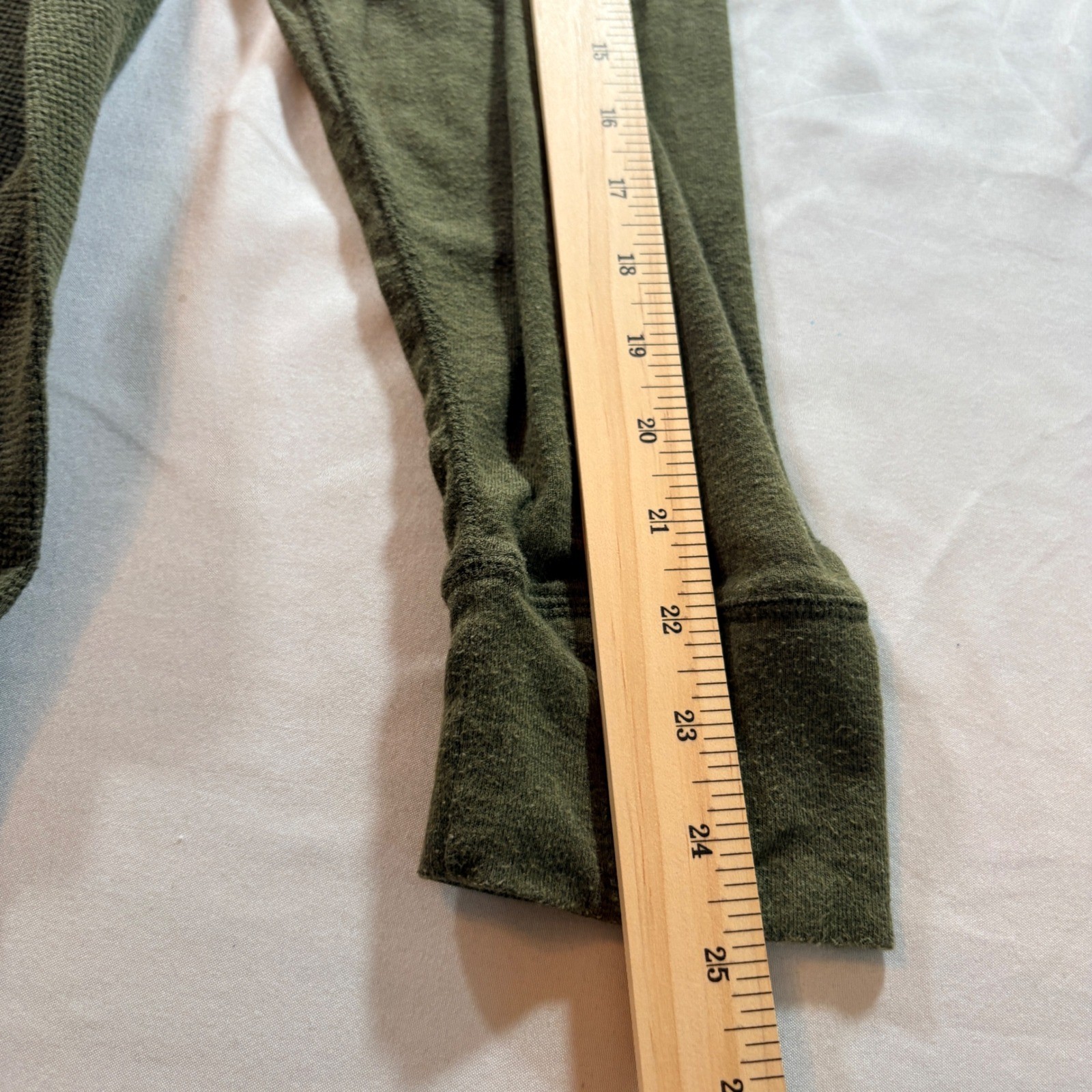 Polo Ralph Lauren Waffle Knit Thermal Shirt Mens XL Olive Green Long Sleeve Top gallery