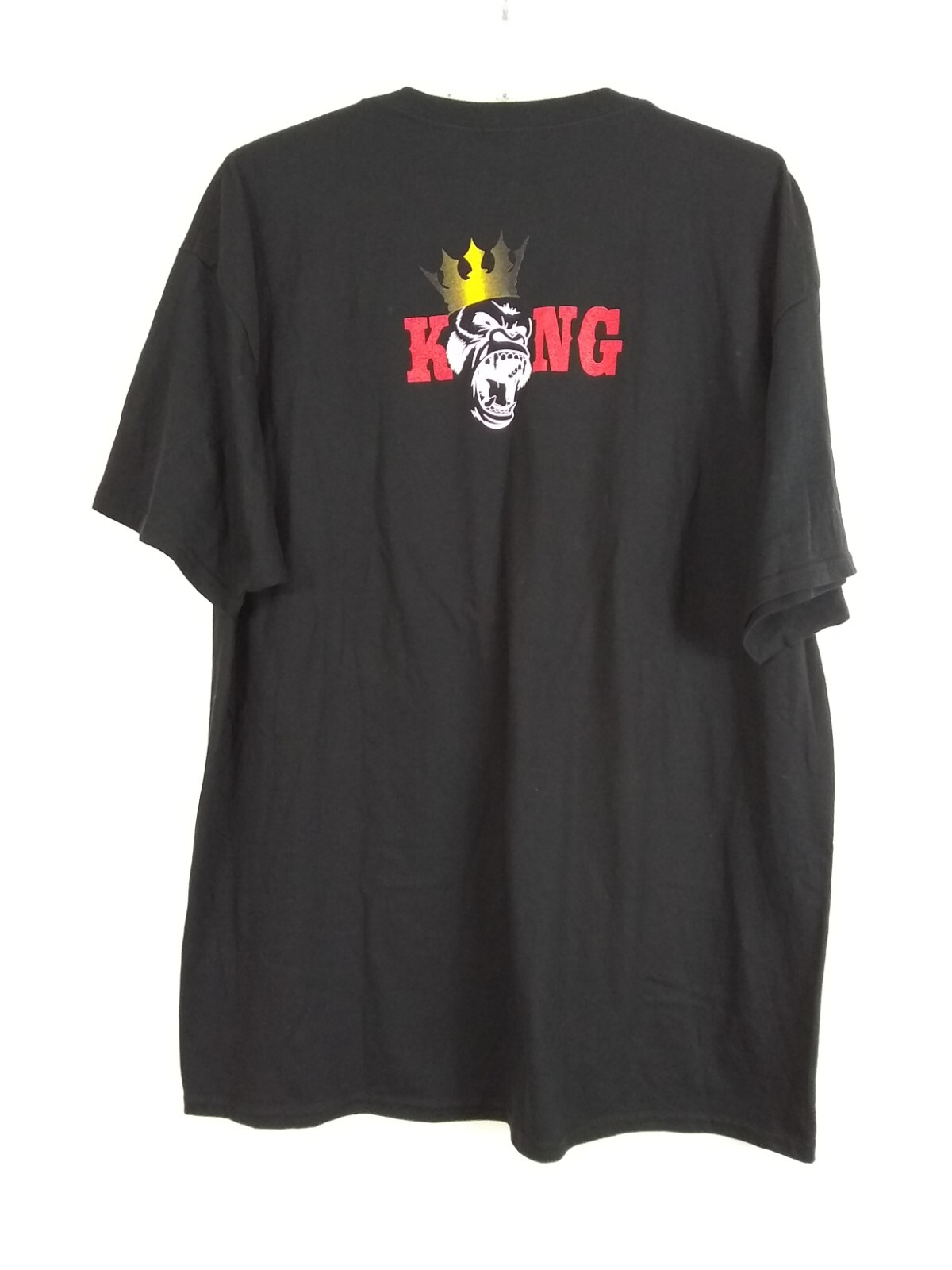 Hanes T-Shirt Men's XL King Kadafe Racing Crown/Flag Soft Heavy Black Cotton EUC gallery