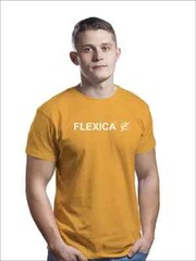 Flexica Typography Men Round Neck Yellow T-Shirt ()