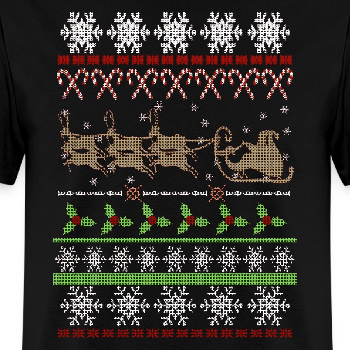 Ugly Christmas Sweater Pattern Men's T-Shirt gallery