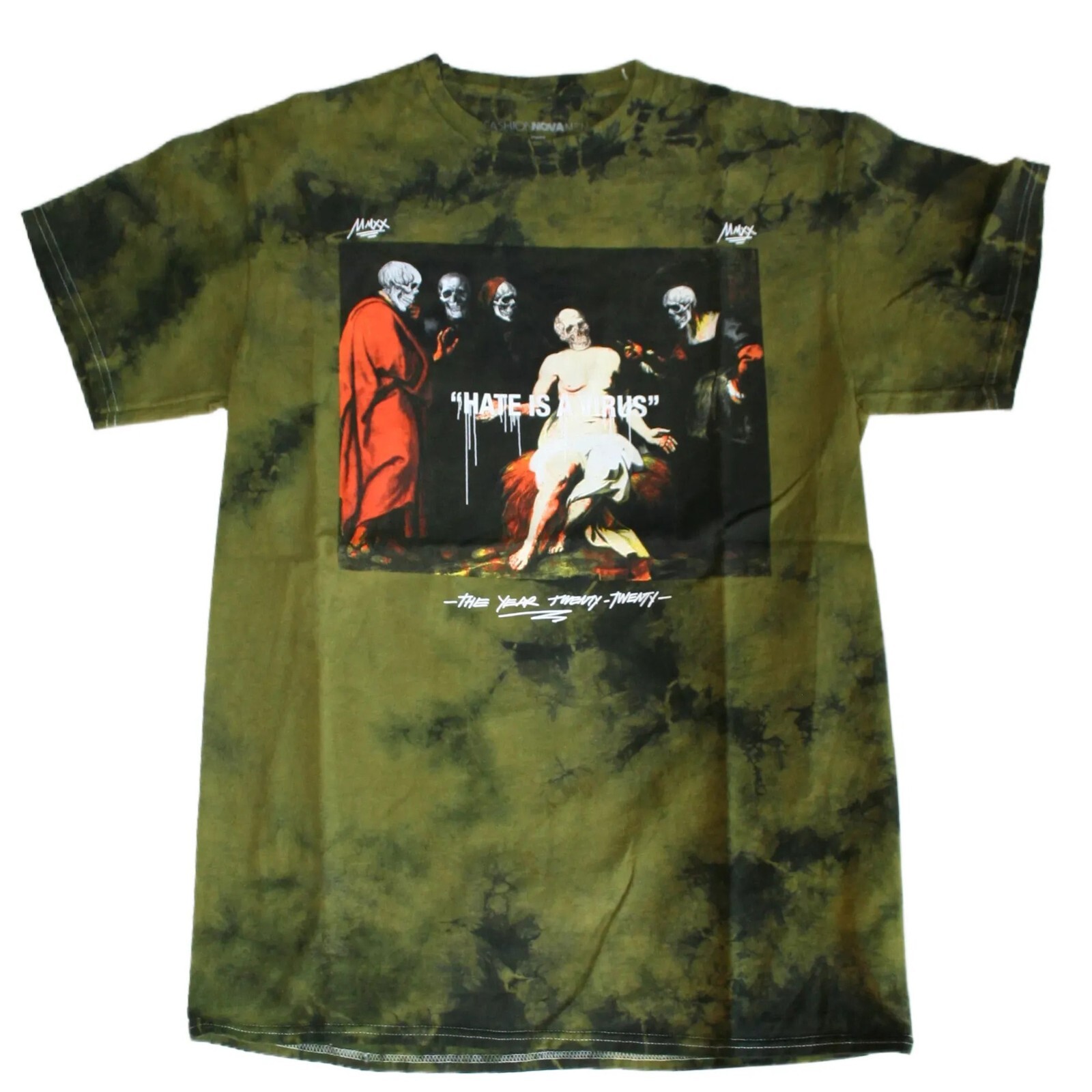 Hate Is A Virus Men's Graphic Print Multi-Color T-Shirt - NWT gallery