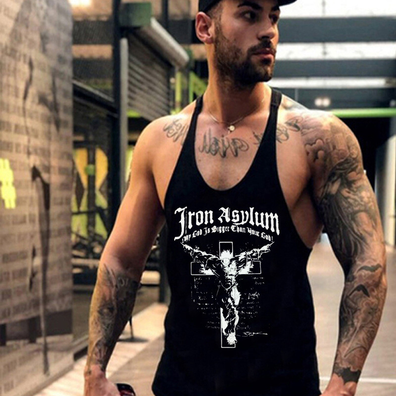 Men's Gym Muscle Shirt Tank Tops Stringers Workout Sleeveless Bodybuilding Vest gallery