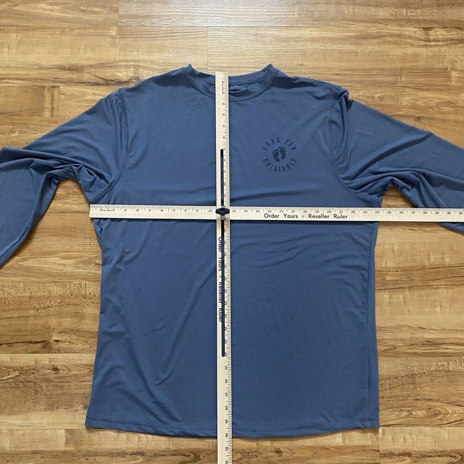 Hang Ten Mens XL Blue UPF 50+ Quick Dry Long Sleeve T-Shirt Sun Swim Rash Guard gallery