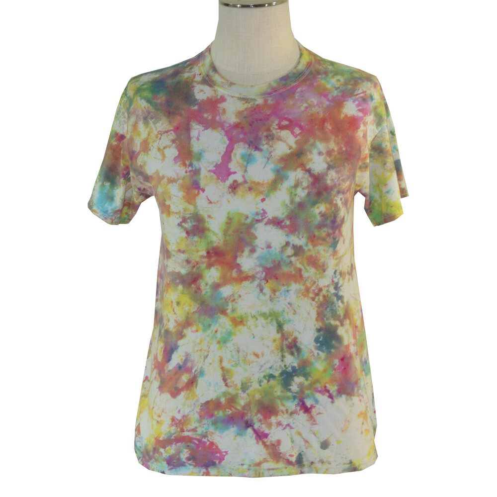 Retro Gildan tie dye shirt adult Men's medium white short sleeve gallery