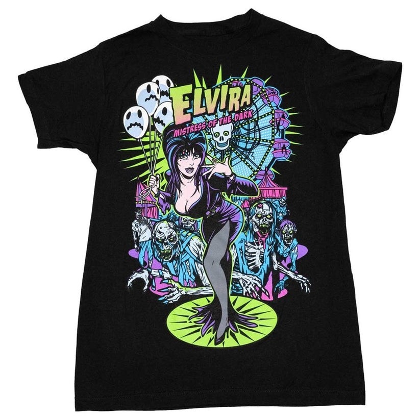 Kreepsville Elvira Zombie Ferris Wheel TShirt Carnival Zombie Tee S-M-L-XL-2X-3X gallery