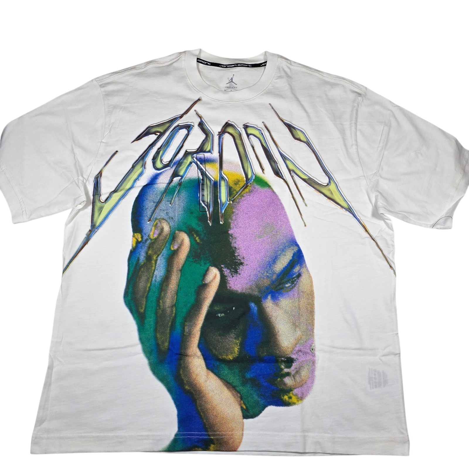 NWT Nike Air Jordan Sport Dri-Fit White Jordan Graphic T-Shirt, Men's Size XL gallery