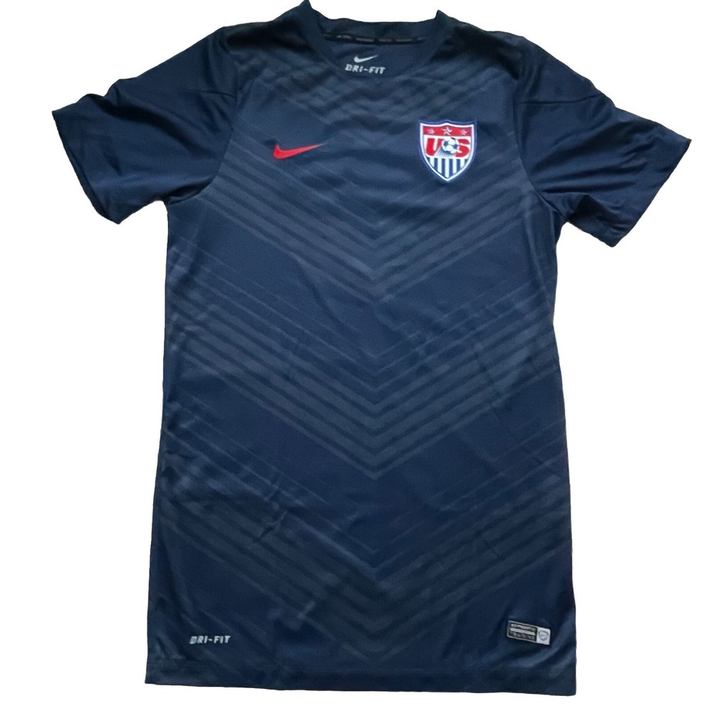 Nike USA Soccer Training Jersey Sz Small Chevron Blue Excellent Condition